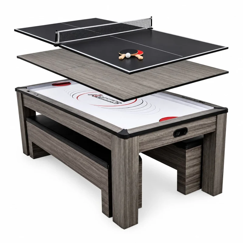 Atomic Northport 3-in-1 Game Table with Storage Benches