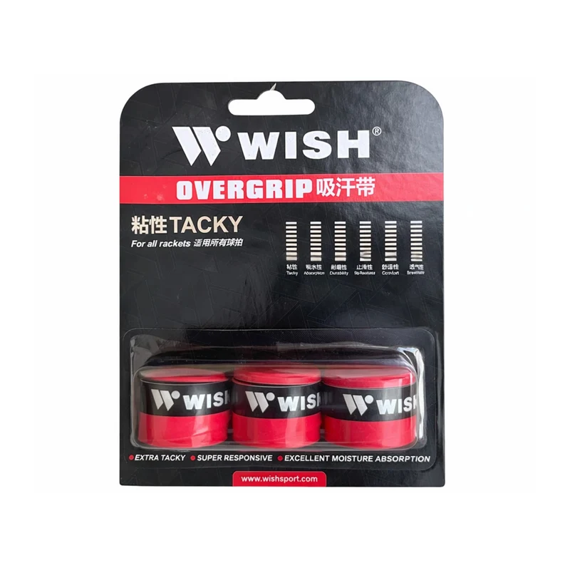 Wish Overgrip Pack of 3 – Red