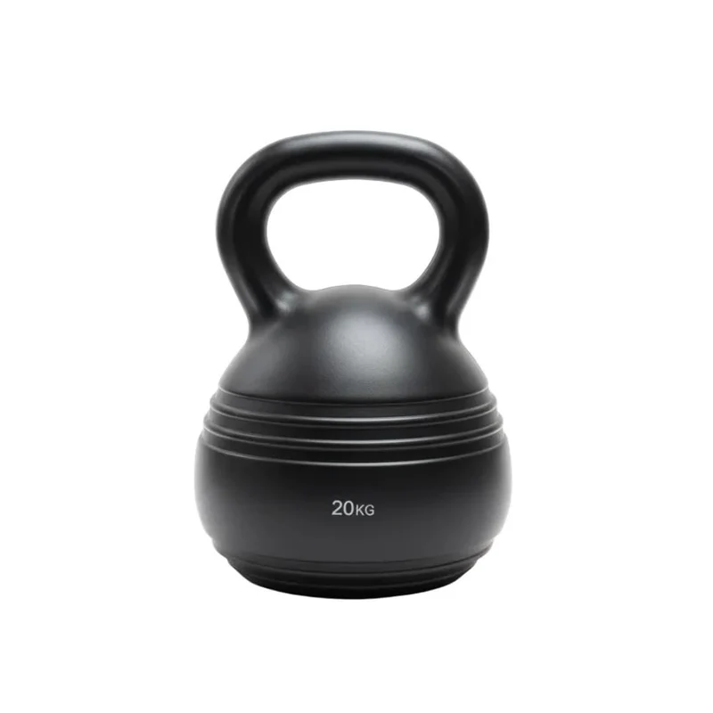 Body Sculpture Vinyl Kettlebell 20KG – Black