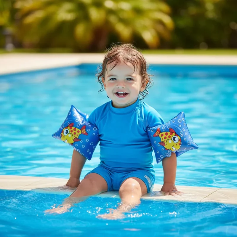 Arena Kids Soft Armbands World – Blue (1–2 Years)