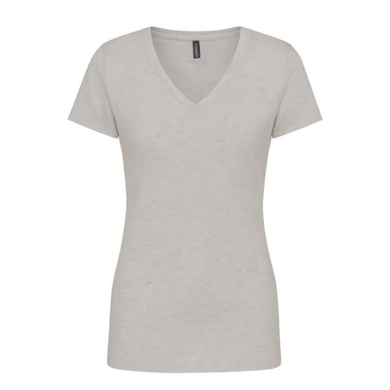 Damen Kurzarm T-Shirt mit V-Ausschnitt
