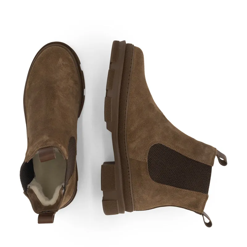 Travelin' Strilde Damen - Chelsea boots - Wolle gefüttert - Braun