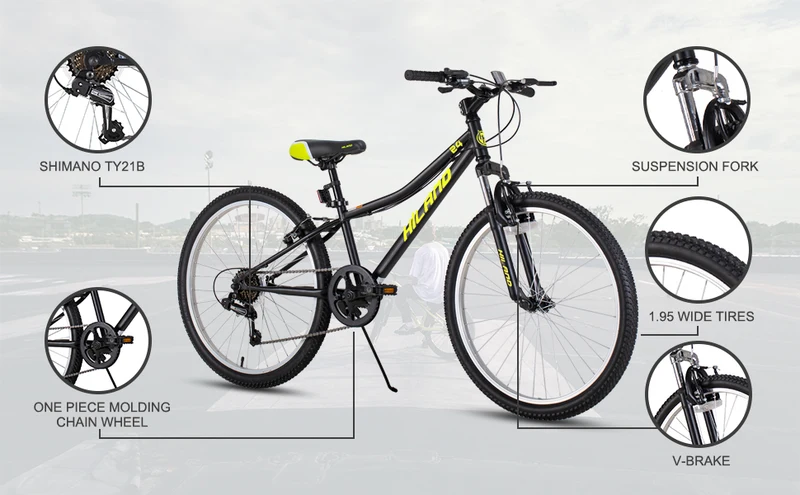 Hiland Climber 24″ Mountain Bike – Black
