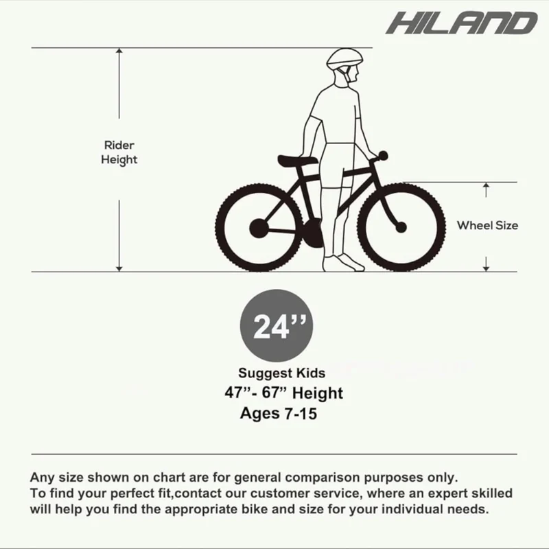 Hiland Climber 24″ Mountain Bike – Black