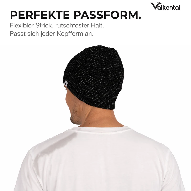 Reflective Beanie - Strickmütze mit reflektierendem Garn