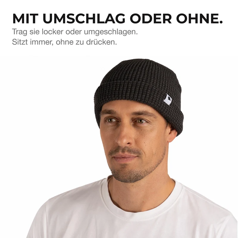 Reflective Beanie - Strickmütze mit reflektierendem Garn