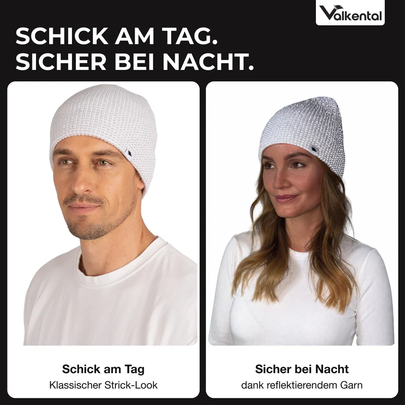 Reflective Beanie - Strickmütze mit reflektierendem Garn