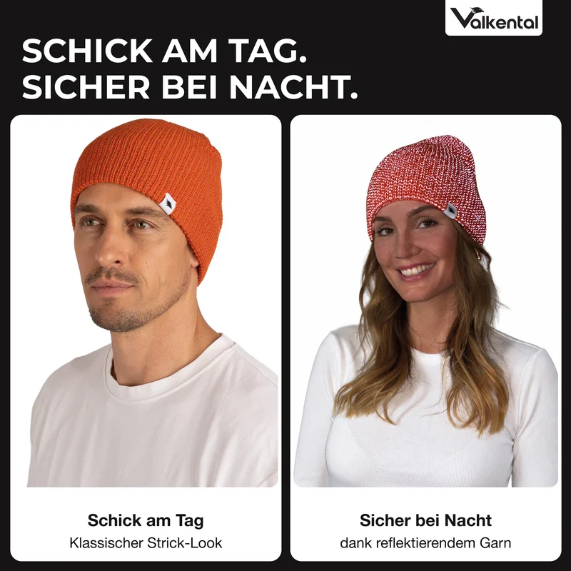 Reflective Beanie - Strickmütze mit reflektierendem Garn