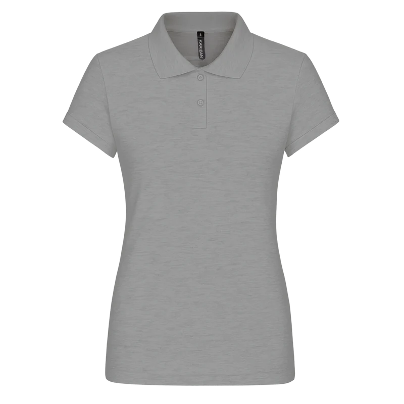 Damen Kurzarm Polo Kontrast Neck