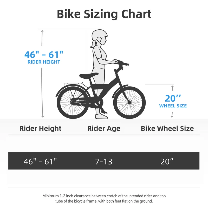 Hiland Sentry+ 20” Kids Mountain Bike – Black