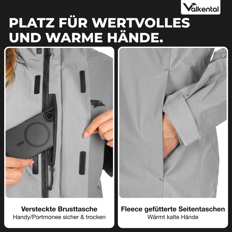 3in1 Smart Coat - Zertifizierte Schutzjacke, 100% reflektierend mit Fleece Zipp-In