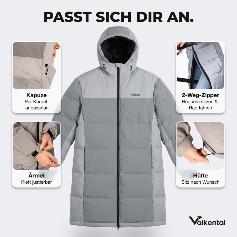 Reflective Puffer Coat - 100% reflektierende Daunenjacke
