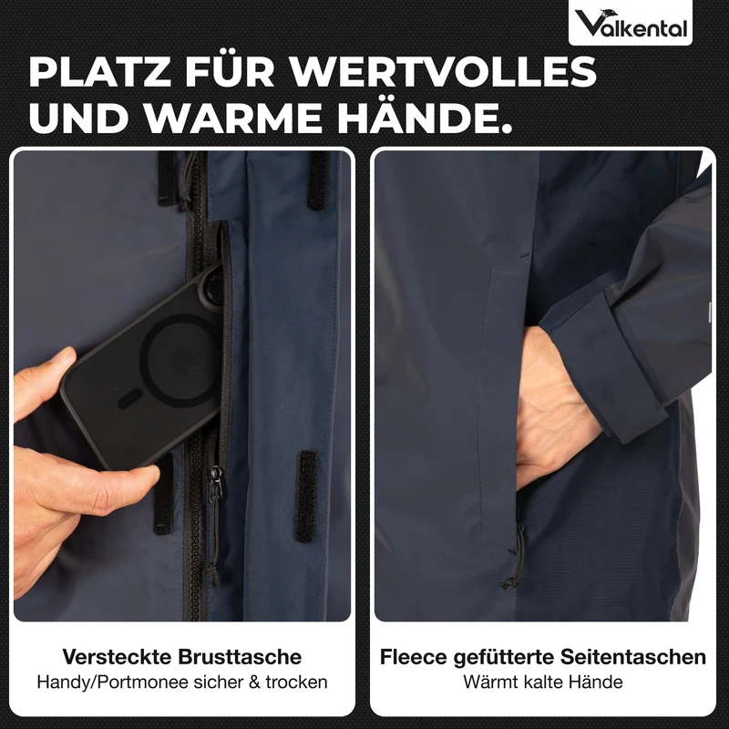 3in1 Smart Jacket - 100% reflektierend & wasserdicht mit Fleece Zipp-In - B-Ware