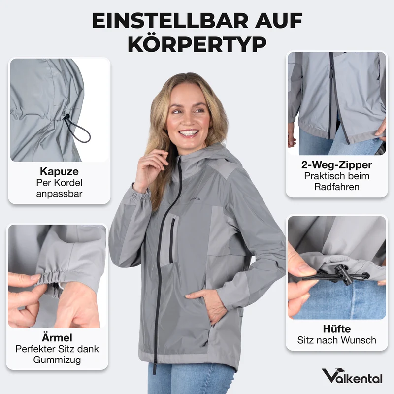 NEU: Rain Jacket Pro - 100% reflektierende Regenjacke mit Belüftung & Helm-Kapuze