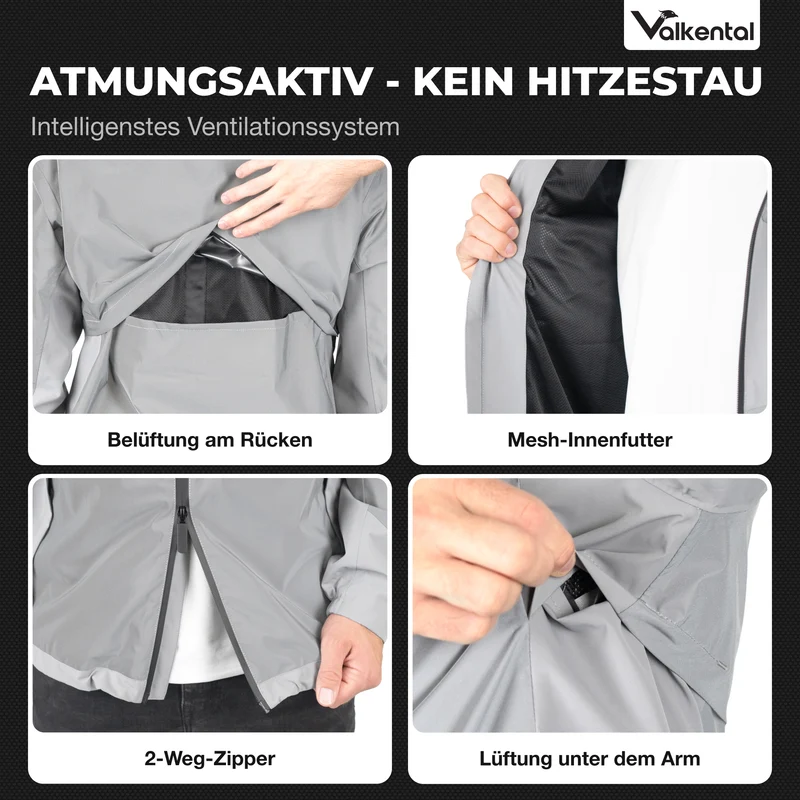 NEU: Rain Jacket Pro - 100% reflektierende Regenjacke mit Belüftung & Helm-Kapuze