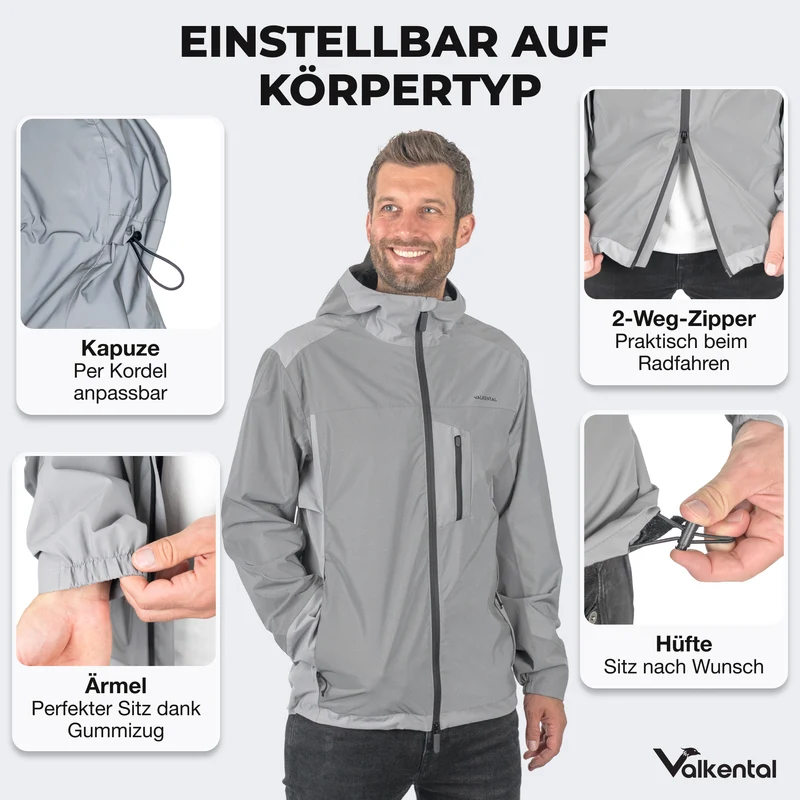 NEU: Rain Jacket Pro - 100% reflektierende Regenjacke mit Belüftung & Helm-Kapuze
