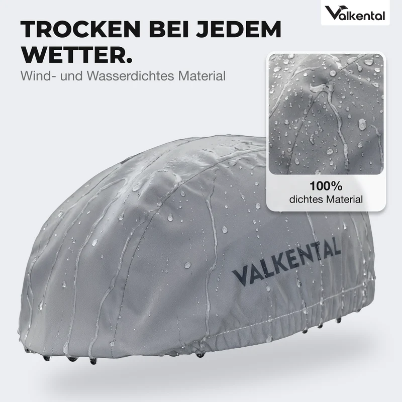 Fahrradhelm Regenschutz - 100% wasserdicht & vollreflektierend