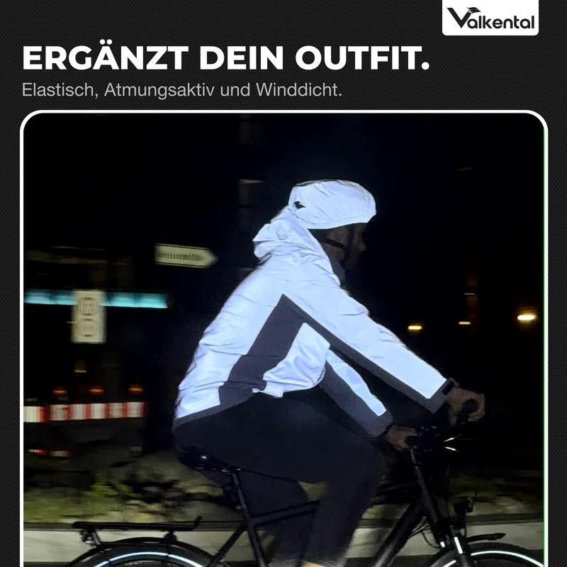 Fahrradhelm Regenschutz - 100% wasserdicht & vollreflektierend