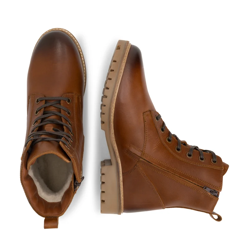 Rosendal Herren – Schnürstiefel mit Reißverschluss – Wolle gefüttert