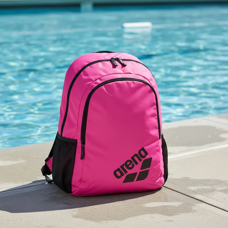 Arena Spiky Backpack Pink Black
