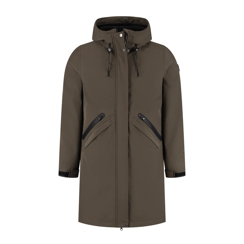 Nilda Damen – Softshell-Jacke – Wasserdicht – Dunkelbraun
