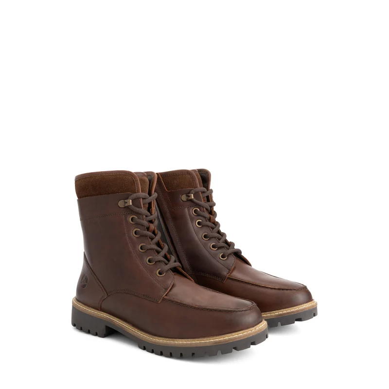 Langstrand Herren - Schnürboots - Wolle gefüttert - Braun