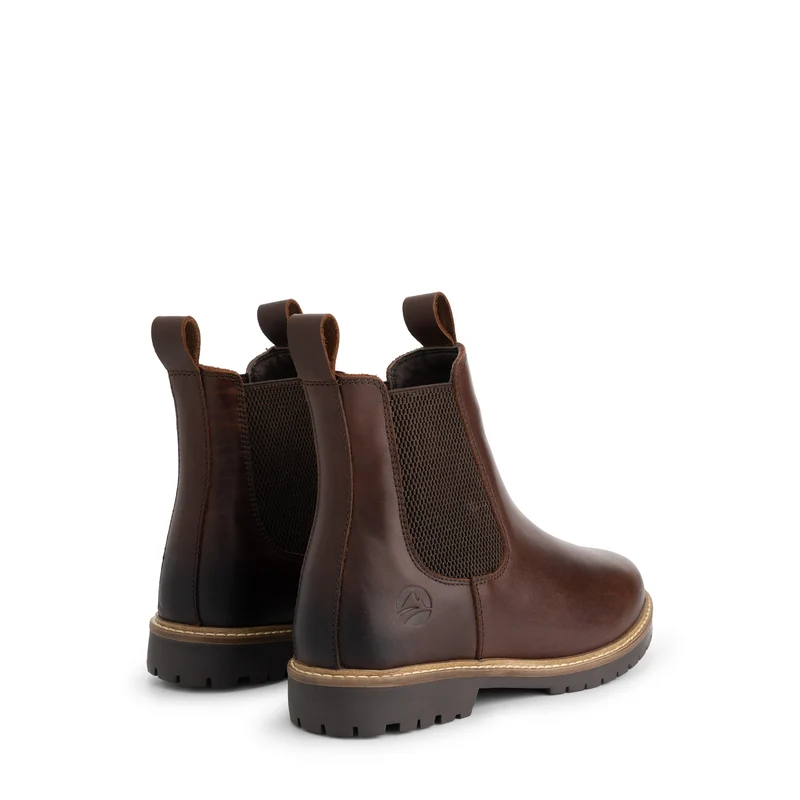 Tversted Damen – Chelsea-Stiefel – Mit Wolle gefüttert – Dunkelbraun