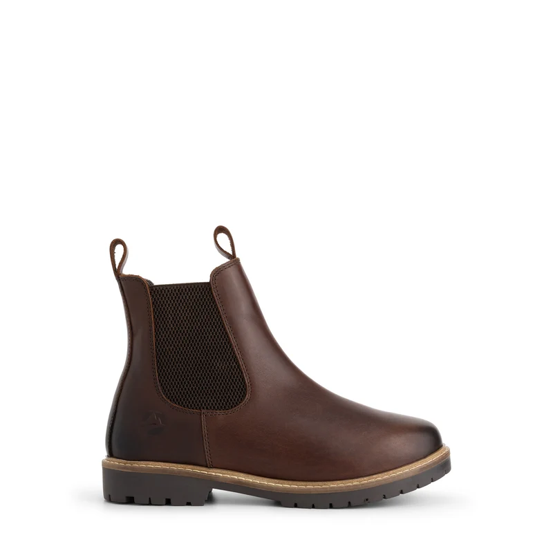 Tversted Damen – Chelsea-Stiefel – Mit Wolle gefüttert – Dunkelbraun