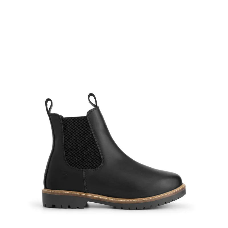 Tversted Damen – Chelsea-Stiefel – mit Wollfutter – Schwarz