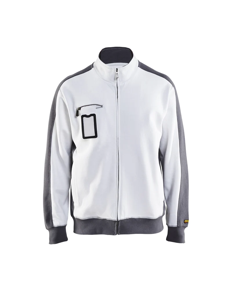 Pulloverjacke Weiß/Grau / BL 3351-1041-1094