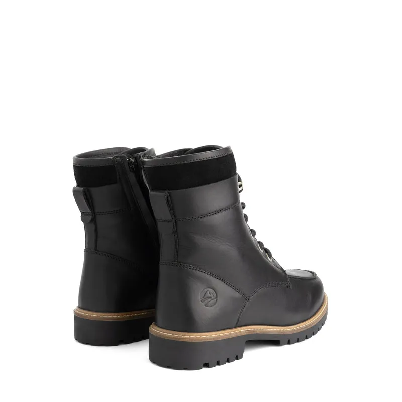 Langstrand Herren - Schnürboots - Wolle gefüttert - Schwarz