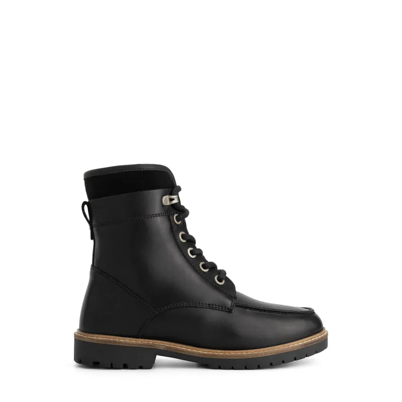 Tronstad Damen - Schnürboots - Wolle gefüttert - Schwarz