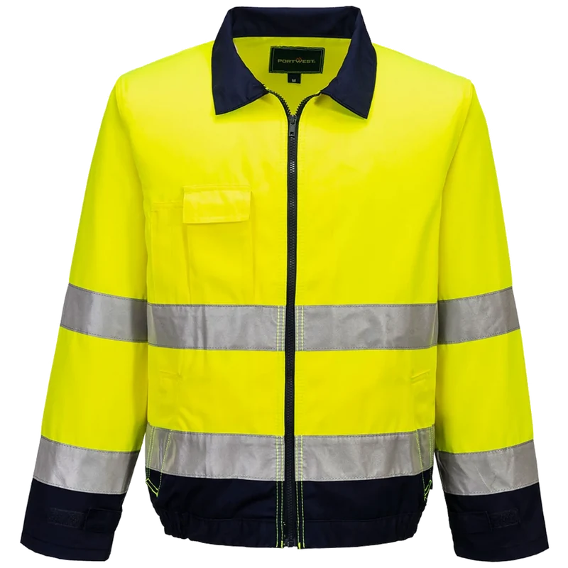 Portwest Madrid Hi-Vis Contrast Bomber Jacket TX70