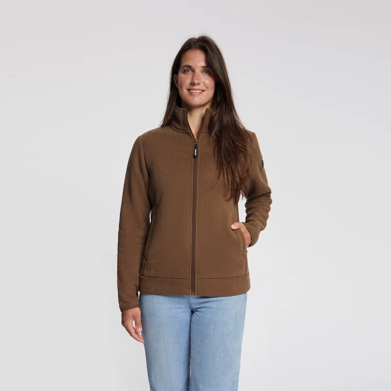 Rut Damen – Outdoor-Weste – Fleece – Dunkelbraun