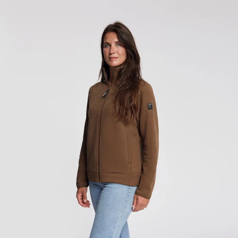 Rut Damen – Outdoor-Weste – Fleece – Dunkelbraun