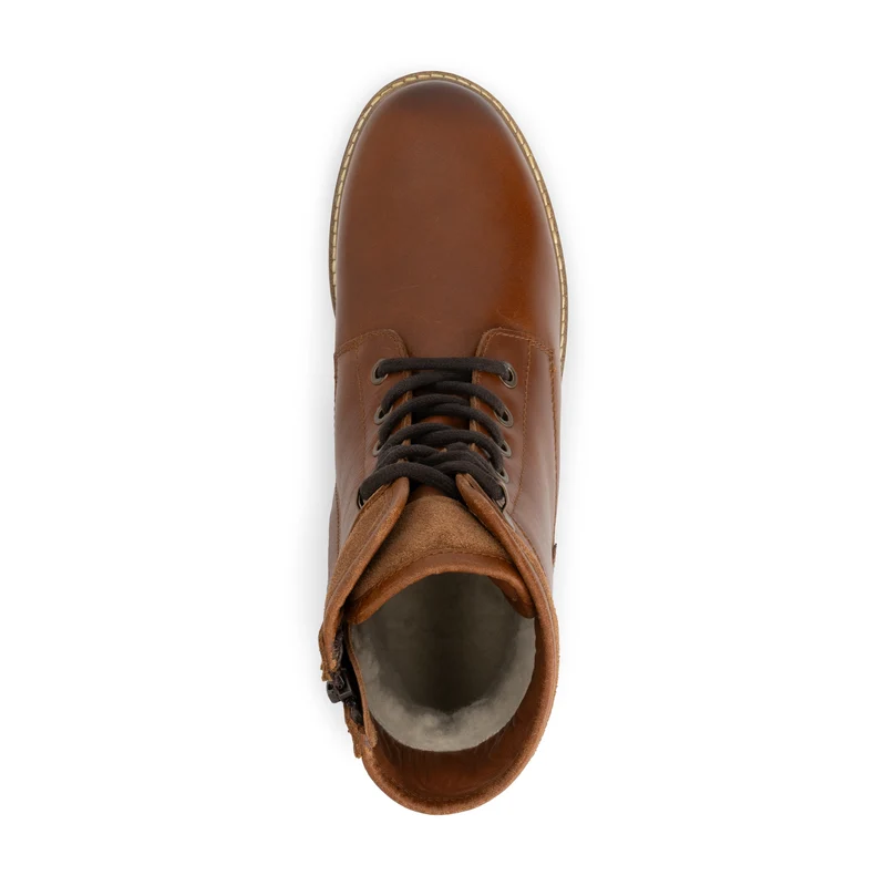 Langdets Herren - Schnürboots - Wolle gefüttert - Cognac