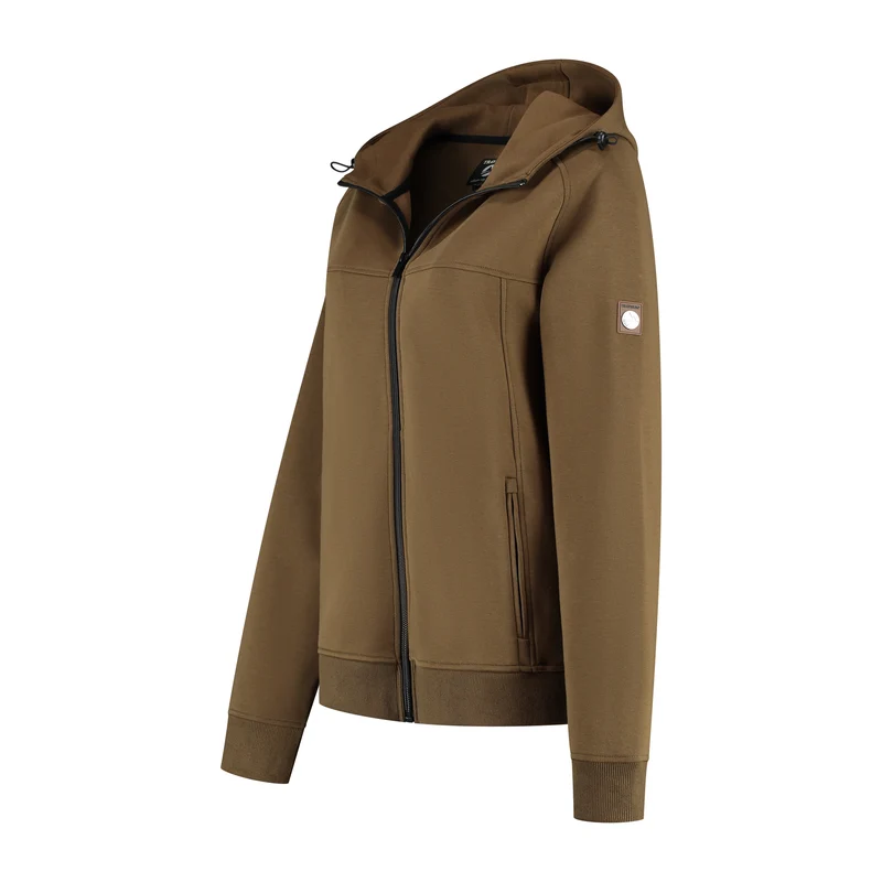 Stine Damen - Outdoor-Strickjacke - Kapuze - Braun