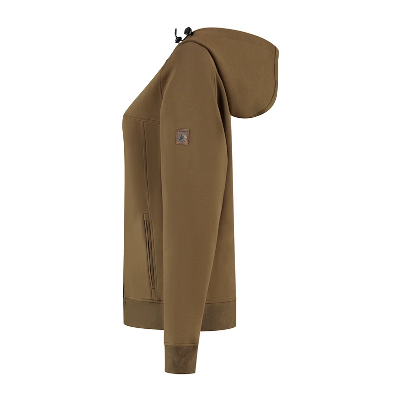 Stine Damen - Outdoor-Strickjacke - Kapuze - Braun