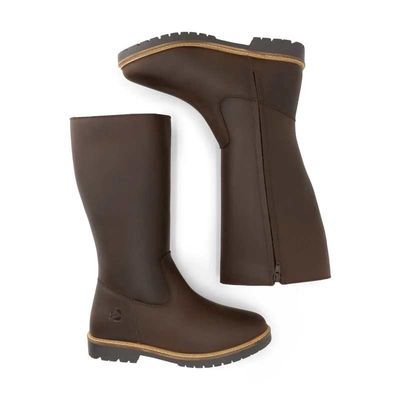 Jarvik Damen – Hohe Stiefel – Mit Wolle gefüttert – Dunkelbraun