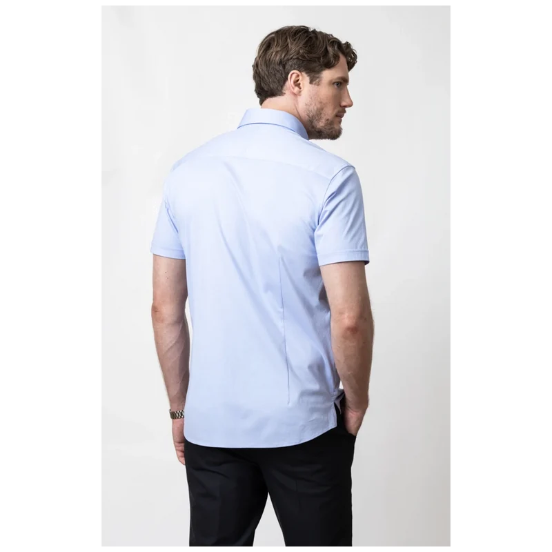 James Harvest & Frost Indigo Bow 132 S/S Overhemd Regular Fit Heren 2913211