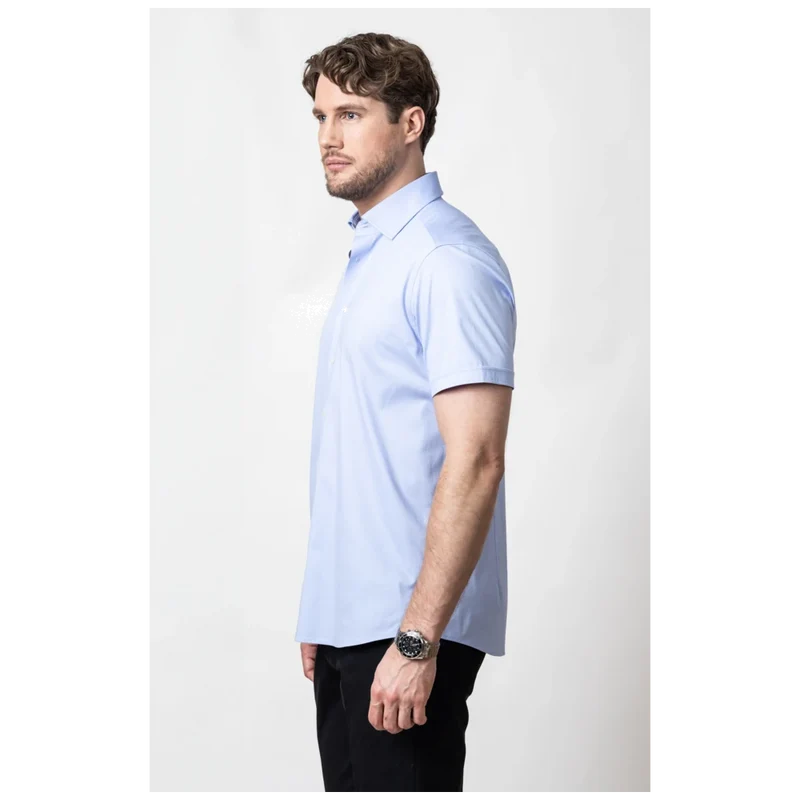 James Harvest & Frost Indigo Bow 132 S/S Overhemd Regular Fit Heren 2913211