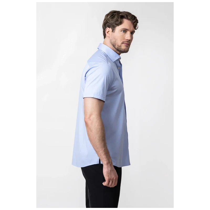 James Harvest & Frost Indigo Bow 132 S/S Overhemd Regular Fit Heren 2913211