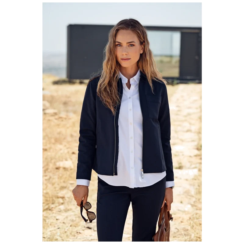 James Harvest & Frost Modern Zip Overshirt Dames 2962203