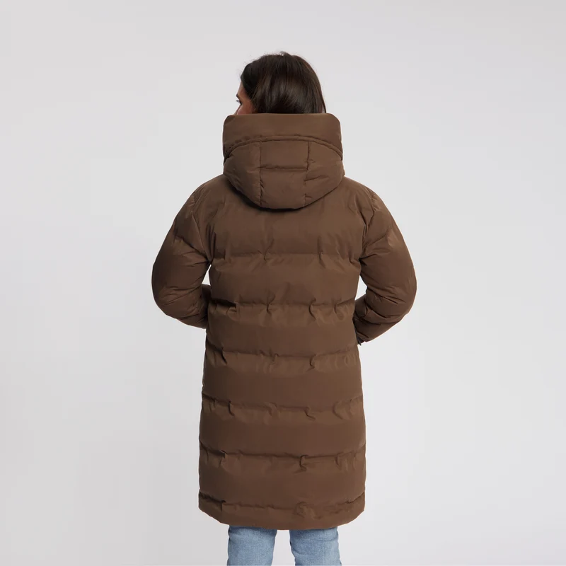 Odda Damen – Daunen-Winterjacke – Wasserdicht – Dunkelbraun