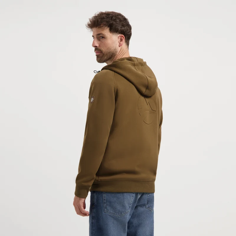 Steffen Herren - Outdoor-Strickjacke - Kapuze - Braun