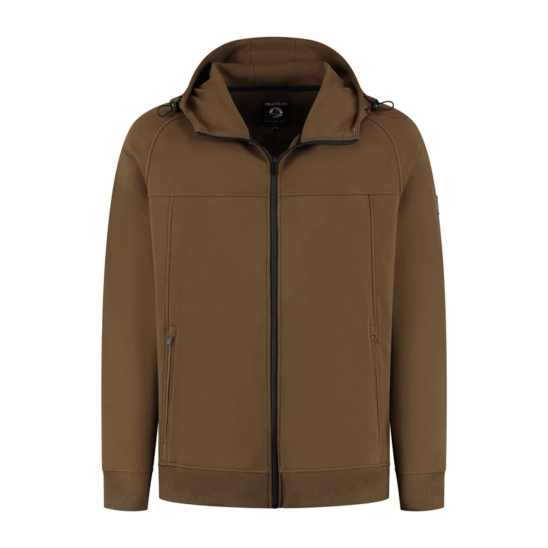 Steffen Herren - Outdoor-Strickjacke - Kapuze - Braun