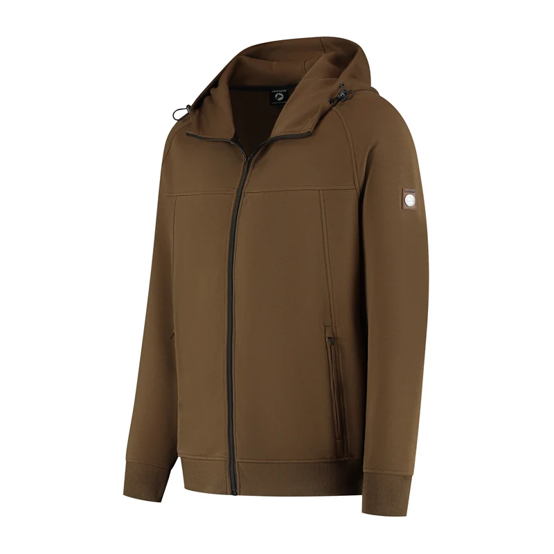 Steffen Herren - Outdoor-Strickjacke - Kapuze - Braun
