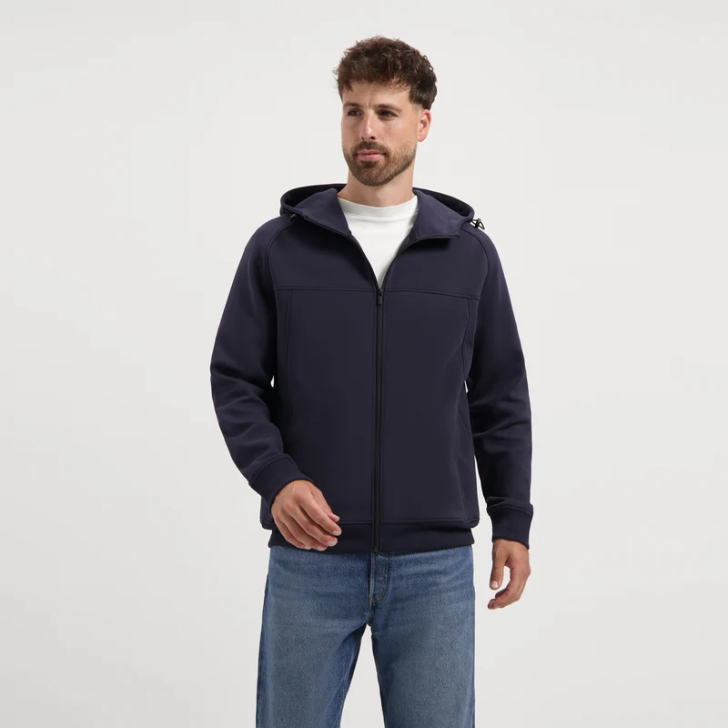 Steffen Herren - Outdoor-Strickjacke - Kapuze - Marine