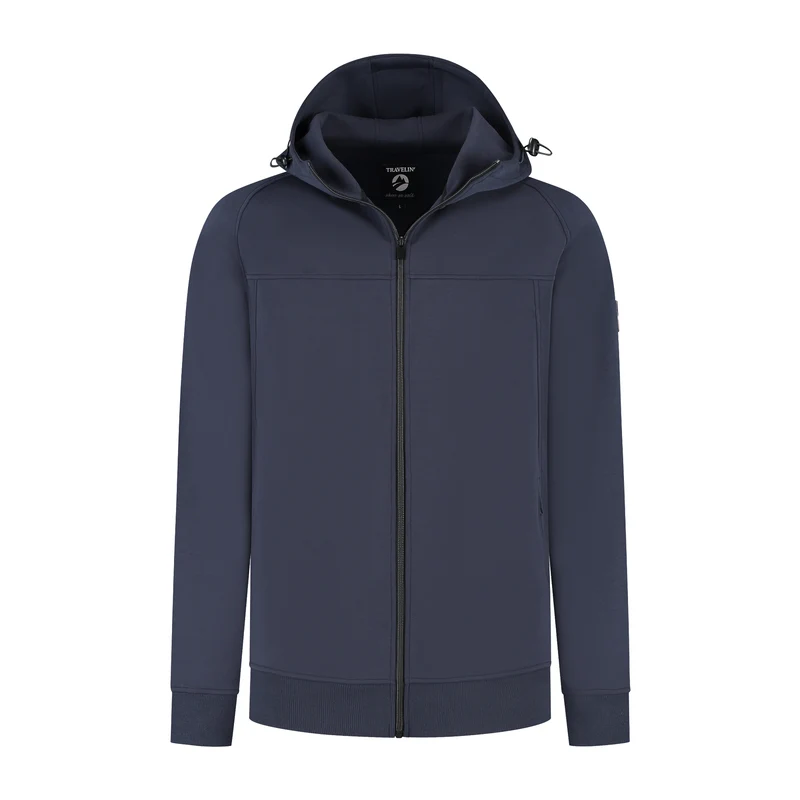 Steffen Herren - Outdoor-Strickjacke - Kapuze - Marine