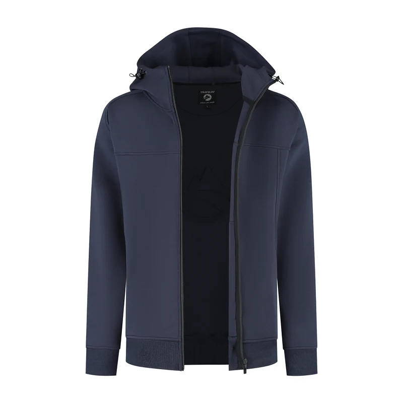 Steffen Herren - Outdoor-Strickjacke - Kapuze - Marine